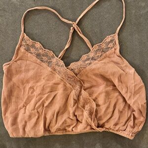 Chic Tan Lace Cami Top